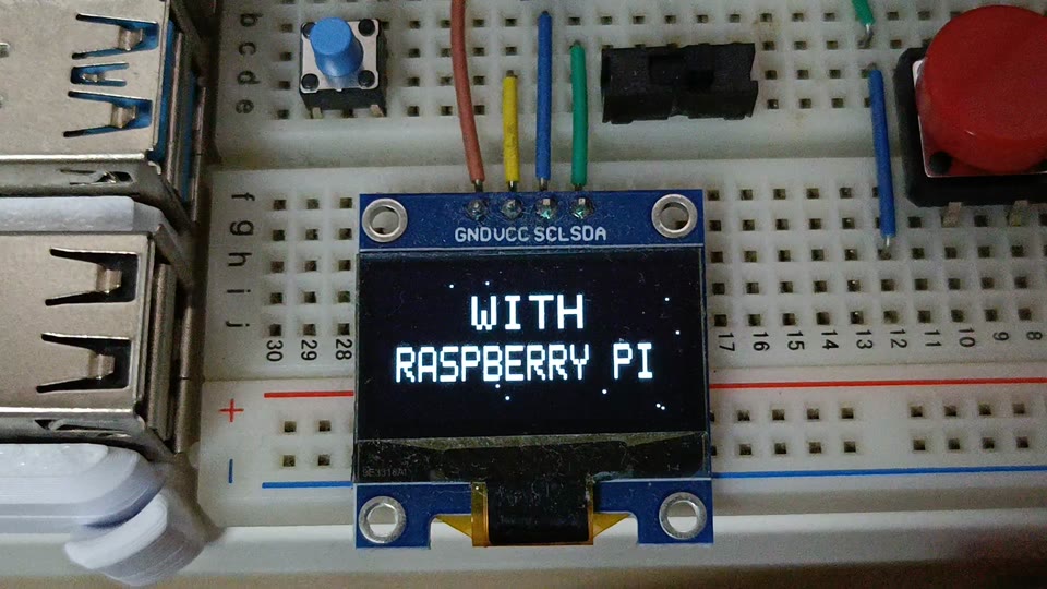 The site's title on the actual Raspberry Pi-connected OLED